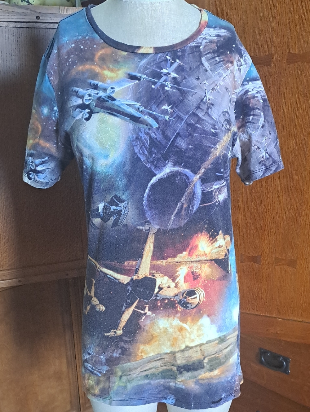 Star Wars x On The Byas PacSun Space Battle All Over Print AOP T-Shirt Medium